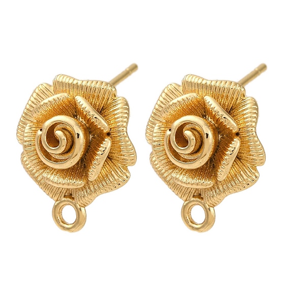 Латунная фурнитура для серег, без кадмия, без никеля и без свинца, цветок