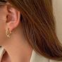 925 Silver Needle Circle Earrings - Stylish, Elegant, Metal Ear Cuff.
