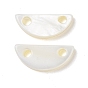 Natural Freshwater Shell Connector Charms, Arch/Half Round Links