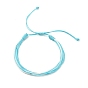 Waxed Polyester Multi-strand Bracelet, Adjustable String Bracelet for Women