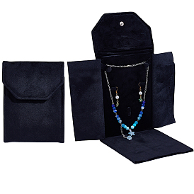 Бархатные мешочки для хранения ювелирных изделий с откидной крышкой, для сережек, ожерелий, колец, rcetangle