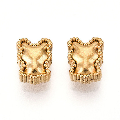 Ионное покрытие (ip) 304 брелоки из нержавеющей стали, медведь