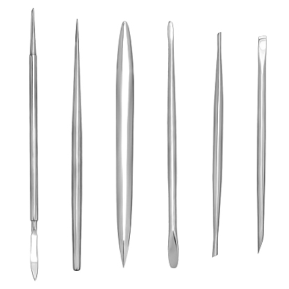6 шт. 6 стили инструмент для лепки из полимерной глины из нержавеющей стали, набор стержней для резьбы по глине