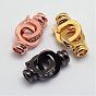 Brass Micro Pave Cubic Zirconia Fold Over Clasps, Lead Free & Nickel Free