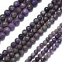 Натуральные нити из лепидолита / пурпурной слюды, граненый (128 граней), круглые