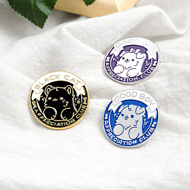 Adorable Oil Alloy Pet Pin for Good Boys and Girls - Cute Dog & Cat Brooch