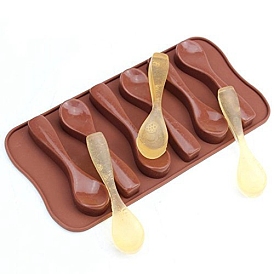 Food Grade DIY Silicone Spoon Fondant Molds, Resin Casting Molds, for Chocolate, Candy Making