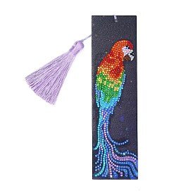 Parrot Pattern DIY Diamond Painting Bookmark with Tassel Pendants Kits