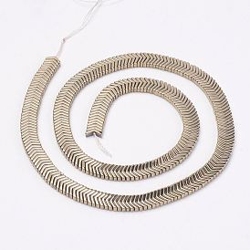 Electroplate Non-Magnetic Synthetic Hematite Strands, V Shape, Grade A