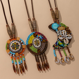Fashionable Ethnic Style Shell Moon Pendant Necklace Jewelry
