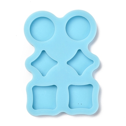 Pendant Silicone Molds, Resin Casting Molds, For UV Resin, Epoxy Resin Jewelry Making, Flat Round & Diamond & Square
