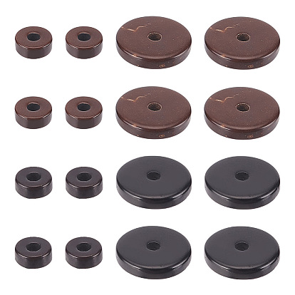 500шт 4 стили кокосовые бусины нити, Heishi бусы, Плоский круглый / диск