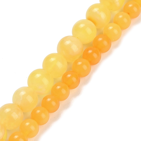 Нити из натуральных бусин из пчелиного воска, круглые