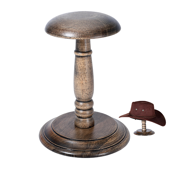 Wood Dome Shaped Stem Hat Rack, for Hat Holder