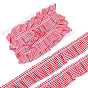 5 Meter Polyester-Knitterbänder, Gurtband für Kleidungsaccessoires, Tartanmuster