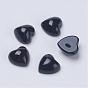 Натуральный черный агат кабошонов, сердце
