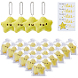 25Pcs Cute Star Shaped Doll Pendant Decorations, with 25 Sheets Paper Greeting Cards and 25Pcs Organza Drawstring Gift Bag