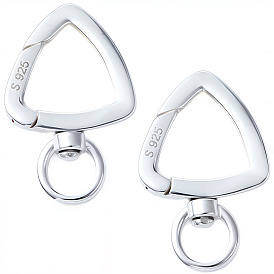 2 шт. 925 поворотные застежки из стерлингового серебра, серебряные