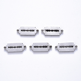 201 Stainless Steel Links Connectors, Laser Cut, Blade Shape
