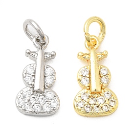 Латунные микро проложить кубического циркония прелести, гитар, долговечный, стойки покрытие, с целью перехода в кольце