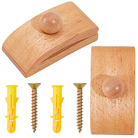 Pince à tapisserie en bois pour accrocher au mur, pinces de suspension rectangulaires pour décoration murale