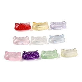 Transparent Handmade Lampwork Beads, Cat Shape