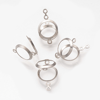 304 открытая задняя панель из нержавеющей стали, кабошон параметры соединителя, плоско-круглые