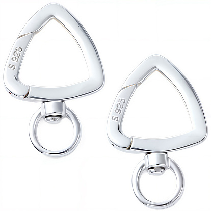 2 шт. 925 поворотные застежки из стерлингового серебра, серебряные