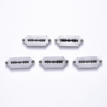 201 Stainless Steel Links Connectors, Laser Cut, Blade Shape