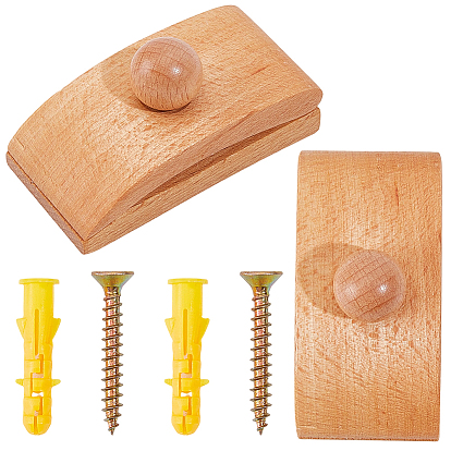 Pince à tapisserie en bois pour accrocher au mur, pinces de suspension rectangulaires pour décoration murale