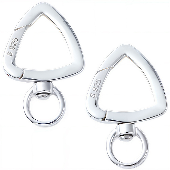 2 шт. 925 поворотные застежки из стерлингового серебра, серебряные
