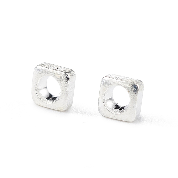 Brass Beads, Long-Lasting Plated, Square