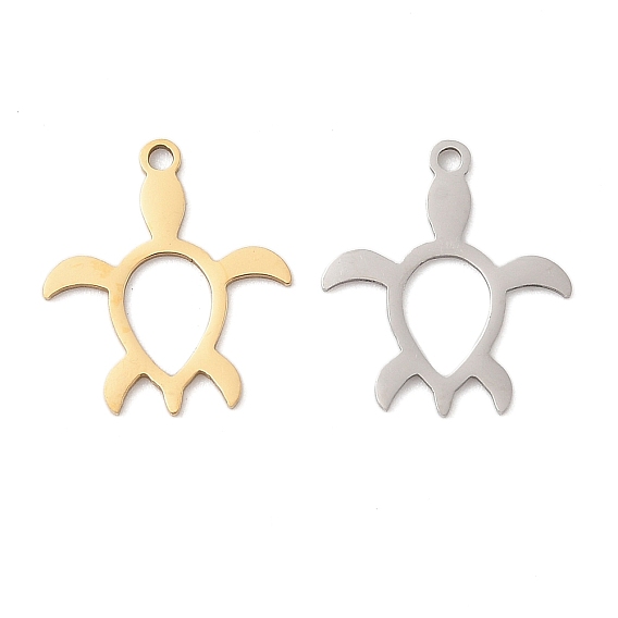 201 подвески из нержавеющей стали, черепаховый шарм, лазерная резка