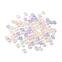 Transparent Glass Beads, Flat Round with Pig