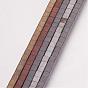 Electroplate Non-magnetic Synthetic Hematite Bead Strands, Grade AA, Cube, Frosted