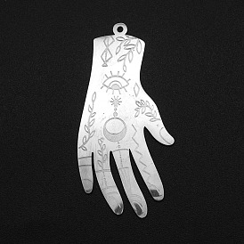 Pendentifs en acier inoxydable, Coupe au laser, main