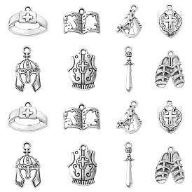 80 шт 8 стили подвески из сплава в тибетском стиле, Очарование на тему средневековой войны
