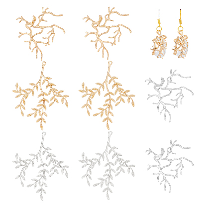 8 шт 4 стили латунные подвески, филиал