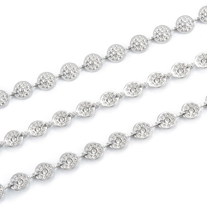 Ручная работа вакуумное покрытие pvd 304 плоские круглые подвески из нержавеющей стали цепочки, , несварные, с катушкой