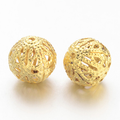 Iron Filigree Beads, Filigree Ball, Round