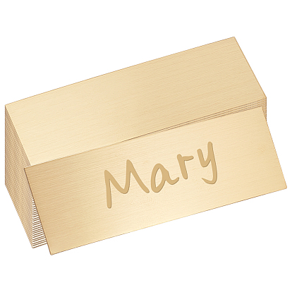 40шт. самоклеящиеся 201 визитные карточки из нержавеющей стали, прямоугольные