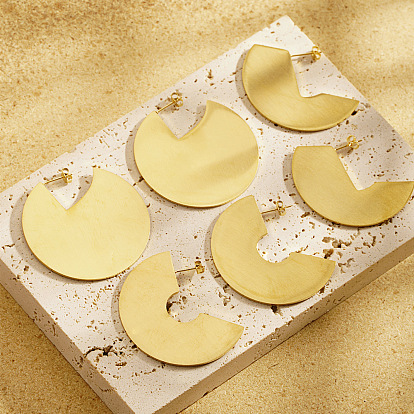 Минималистичный шик геометрических 304 серьги-гвоздики из нержавеющей стали для женщин