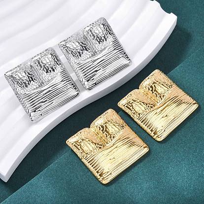 304 серьги-гвоздики из нержавеющей стали для женщин, квадратный