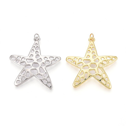 Латунные подвески, без кадмия и без свинца, звезда, с целью перехода в кольце
