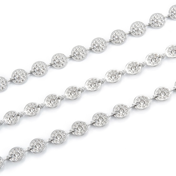 Ручная работа вакуумное покрытие pvd 304 плоские круглые подвески из нержавеющей стали цепочки, , несварные, с катушкой