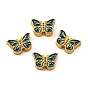 Alloy Enamel Beads, Lead Free & Cadmium Free, Butterfly