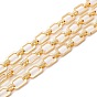 Alloy Rectangle and Oval Link Chains, Textured, Long-Lasting Plated, Unwelded, with Spool