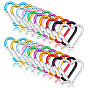 20 piezas 10 colores mosquetón de bloqueo de rosca de aleación de zinc, corazón