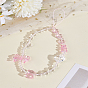 1Pc Heart & Bowknot Acrylic Mobile Straps for Women, Phone Decorations Charm