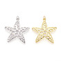 Латунные подвески, без кадмия и без свинца, звезда, с целью перехода в кольце